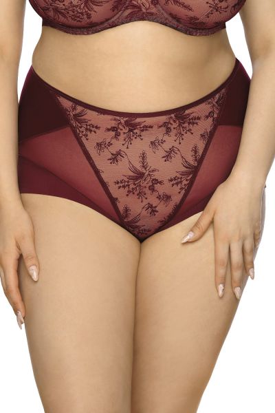 Gaia Lingerie Jessi-alushousut Burgundy Normaalikorkeat alushousut M/38 - 4XL/48 GFP-1036-BUR-FP