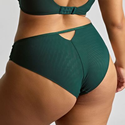 Sculptresse by Panache Josephine High Leg Brief -alushousut Forest Green Korkeavyötäröiset alushousut avarilla jalanteillä. L/40 - 5XL/50 10852A-FOG