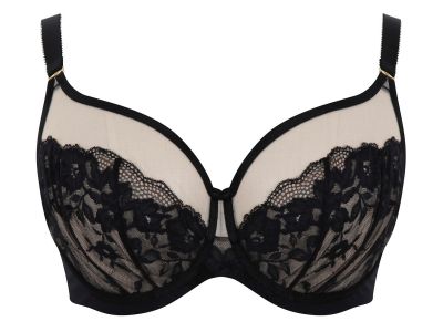 Sculptresse by Panache Josephine UW Full Cup -rintaliivit Black & Latte Kaarituettu ja toppaamaton, täyskuppinen mesh- ja pitsiliivi. 75-105, DD-K 10855-B&L