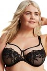 Sculptresse by Panache Josephine UW Full Cup -rintaliivit Black & Latte-thumb Kaarituettu ja toppaamaton, täyskuppinen mesh- ja pitsiliivi. 75-105, DD-K 10855-B&L