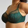Sculptresse by Panache Josephine UW Full Cup -rintaliivit Forest Green-thumb Kaarituettu ja toppaamaton, täyskuppinen mesh- ja pitsiliivi. 75-105, E-O 10855A-FOG