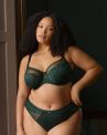 Sculptresse by Panache Josephine UW Full Cup -rintaliivit Forest Green-thumb Kaarituettu ja toppaamaton, täyskuppinen mesh- ja pitsiliivi. 75-105, E-O 10855A-FOG