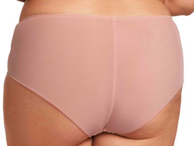Nessa Joy Midi Brief -alushousut Rosy Pink Meshhousut pitsikoristeilla, normaalikorkea vyötärö. 40-52 NO2-ROY