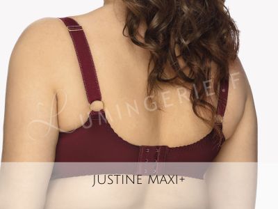 Gaia Lingerie Jasmine/Justine Soft -rintaliivit Burgundy Kaarituettu, toppaamaton lähes täyskuppinen malli 70-105, D-L BS-1035/1031-BUR