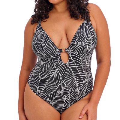 Elomi Kata Beach NW Plunge -uimapuku Black Kaaritueton kuppikokomitoitettu uimapuku. 75-95 G/H - K/L ES801744-BLK