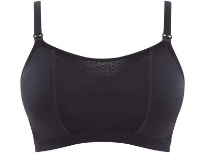 Panache Katherine Soft Crop Top -imetysliivit Black Kaaritueton toppimainen imetysliivi avattavilla kupeilla 60-90, D-J 10391-BLK