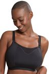 Panache Katherine Soft Crop Top -imetysliivit Black-thumb Kaaritueton toppimainen imetysliivi avattavilla kupeilla 60-90, D-M 10391-BLK