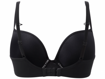 Cleo by Panache Koko Plunge-t-paitaliivit musta Kaarituettu, syväänuurrettu sileäkuppinen t-paitaliivi 60-85, D-H 9176