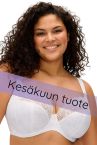 Elomi Lucie UW Stretch Plunge -rintaliivit - White-thumb Kaarituettu, kokokuppinen ja toppaamaton plunge-liivi joustopitsillä. 70-100, E-O EL4490-WHE