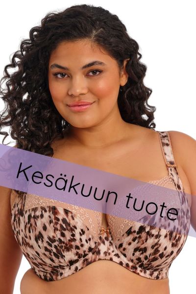 Elomi Lucie UW Stretch Plunge -rintaliivit - Wild Cat Kaarituettu, kokokuppinen ja toppaamaton plunge-liivi joustopitsillä. 70-100, E-O EL4490-WIT