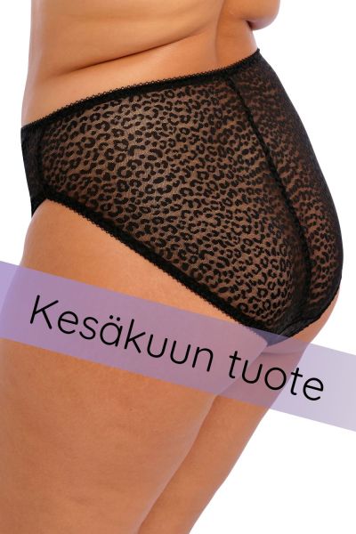 Elomi Lucie High Leg -alushousut - Black Midihousu normaalikorkealla vyötäröllä, korkealle leikatut jalansuut. 40-50 EL4496-BLK