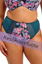 Lucie High Leg -alushousut - Teal Floral