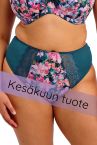 Elomi Lucie High Leg -alushousut - Teal Floral-thumb Midihousu normaalikorkealla vyötäröllä, korkealle leikatut jalansuut. M/40 - 4XL/50 EL4498-TOL