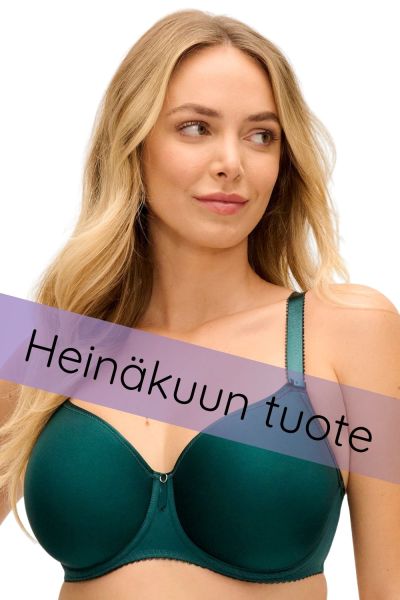 Fantasie Rebecca Essentials UW Moulded-t-paitarintaliivit - Forest Green Kokokuppinen, kaarituettu liivi, jossa sileät muotoonprässätyt kupit. 65-90, D-K FL101310-FOG