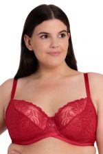 Lace Daze Balcony -rintaliivit Lipstick Red