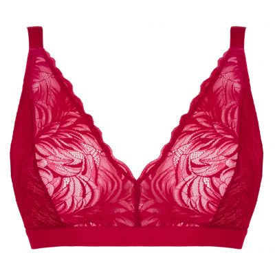 Curvy Kate Lace Daze -bralette Lipstick Red Kaaritueton, toppaamaton braletteliivi 65-90 E/F - M/N CK-044-110-LIP