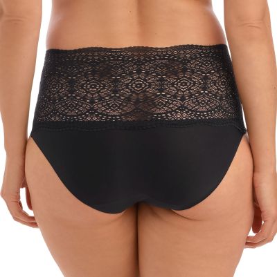 Fantasie Lace Ease Stretch Full Brief -alushousut - Black Korkeavyötäröiset ns. yhden koon housut XS-XL-koolle. One Size (XS-XL) FL2330-BLK