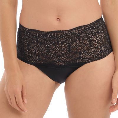 Fantasie Lace Ease Stretch Full Brief -alushousut - Black Korkeavyötäröiset ns. yhden koon housut XS-XL-koolle. One Size (XS-XL) FL2330-BLK