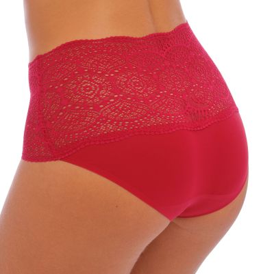 Fantasie Lace Ease Stretch Full Brief -alushousut - Red Korkeavyötäröiset ns. yhden koon housut XS-XL-koolle. One Size (XS-XL) FL2330-RED