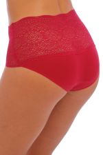 Lace Ease Stretch Full Brief -alushousut - Red