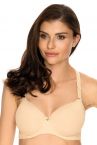 Gaia Lingerie Lace Fantasia Spacer -t-paitarintaliivit Beige-thumb T-paitaliivi, jossa sileät, saumattomat kupit sekä vaihdettavat olkaimet 65-90, D-J BS-35-BEZ-SP2