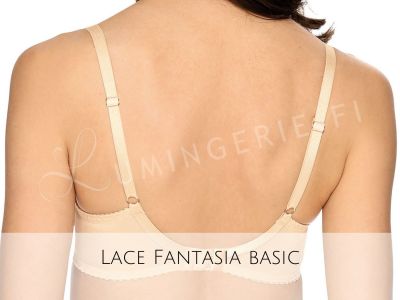 Bella Misteria Lace Fantasia Soft -rintaliivit Beige Kaarituettu, toppaamaton pitsiliivi sivutuella 65-105, D-L BS-37/38-BEZ-S16/SMX16