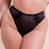 Scantilly by Curvy Kate Laced Up High Waist Thong -stringit - Black-thumb Korkeavyötäröiset stringhousut näyttävillä yksityiskohdilla. S/34-36 - 2XL/50-52 ST053212-BLK