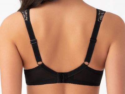 Gorsenia Lauren Soft Comfort -rintaliivit Black Kaarituettu, toppaamaton kokokuppinen meshliivi 65-95, D-M K740-BLK