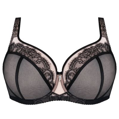 Gorsenia Lauren Soft Comfort -rintaliivit Black Kaarituettu, toppaamaton kokokuppinen meshliivi 65-95, D-M K740-BLK