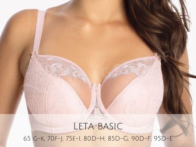 Gaia Lingerie Leta Semi Soft -rintaliivit Light Rose Pink Kaarituettu, puolitopattu 65-105, D-L BS-1106-ROZ