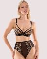 Playful Promises Lilith UW Embroidery Mesh Plunge -rintaliivit - Black-thumb Kaarituettu, toppaamaton meshliivi näyttävillä kirjailuilla. 70-105, D-K PP1061-BLK