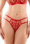 Playful Promises Lilith Embroidery Mesh Thong -stringit - Red-thumb Paljastavat stringhousut kirjailu- ja remmiyksityiskohdilla. 38 - 46 PPT1061-RED