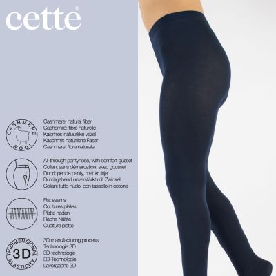 Cette Lima Viscose & Cashmere - sukkahousut 150 den Navy  S/36-38 - 4XL/58-60 741-345/Navy