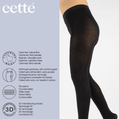 Cette Lima Viscose & Cashmere - sukkahousut 150 den Black  S/36-38 - 4XL/58-60 741-902/Black