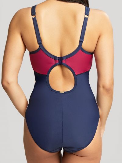 Panache Swimwear Limitless Balconnet -uimapuku Navy Orchid Kaarituettu kokouimapuku sporttisella värityksellä 65-85, D-K SW1600-NAOR