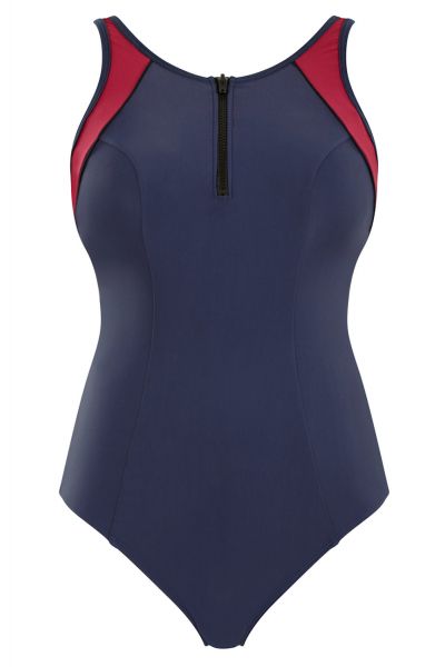 Panache Swimwear Limitless Balconnet -uimapuku Navy Orchid Kaarituettu kokouimapuku sporttisella värityksellä 65-85, D-K SW1600-NAOR