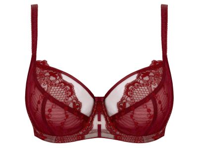 Subtille Linda Soft -rintaliivit Bordeaux/Beige Kaarituettu, toppaamaton meshliivi 65-105, D-O LIN-SOFT-BOR-BEZ