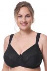 Plaisir Lingerie Lisa Soft Full Cup -rintaliivit Black-thumb Kaarituettu, toppaamaton, joustopitsinen täyskuppiliivi. 80-110, D-I 1125-1/BLK