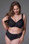 Plaisir Lingerie Lisa Soft Full Cup -rintaliivit Black-thumb Kaarituettu, toppaamaton, joustopitsinen täyskuppiliivi. 80-110, D-I 1125-1/BLK