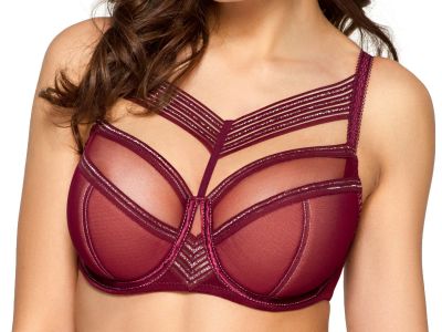 Novika by Ava Lou Lou N°02 Semi Soft -rintaliivit Wine Kaarituettu, toppaamaton, pehmeäkuppinen liivi 70-100, D-L LOU-NO2-WIE