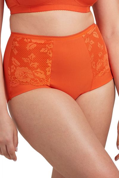 Miss Mary Lovely Lace-housuliivit oranssi Korkeavyötäröiset kevyesti tukevat alushousut 40-54 MM-4105-18