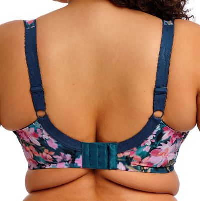 Elomi Lucie UW Stretch Plunge -rintaliivit Teal Floral Kaarituettu, kokokuppinen ja toppaamaton plunge-liivi joustopitsillä. 70-100, E-N EL4490-TOL