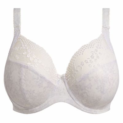 Elomi Lucie UW Stretch Plunge -rintaliivit White Kaarituettu, kokokuppinen ja toppaamaton plunge-liivi joustopitsillä. 70-100, E-O EL4490-WHE