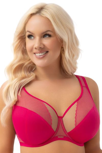 Gorsenia Luisse Mesh UW Soft Comfort -rintaliivit - Amarant Kaarituettu, toppaamaton kokokuppinen liivi, jossa rakastettu ja tuttu leikkaus. 65-100, D-M K441-1/AMA