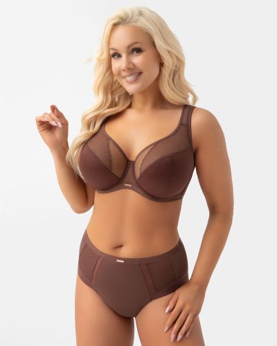 Gorsenia Luisse Mesh -alushousut - Chocolate  L/40 - 4XL/48 K442/1-CHO