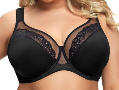 Gorsenia Luisse Soft Comfort -rintaliivit Black Kaarituettu, toppaamaton kokokuppinen liivi 65-115, D-P K441-CZA