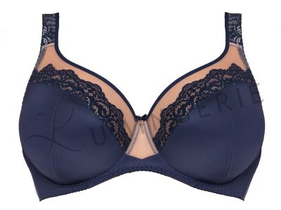 Gorsenia Luisse Soft Comfort -rintaliivit Navy Kaarituettu, toppaamaton kokokuppinen liivi 65-115, D-P K441-GRA