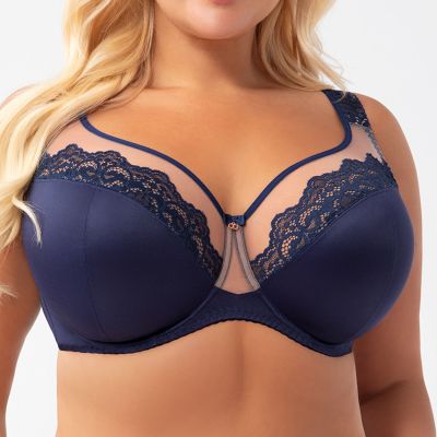 Gorsenia Luisse Soft Comfort -rintaliivit Navy Kaarituettu, toppaamaton kokokuppinen liivi 65-115, D-P K441-GRA