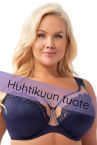 Gorsenia Luisse UW Soft Comfort -rintaliivit - Navy-thumb Kaarituettu, toppaamaton kokokuppinen liivi 65-115, D-P K441-GRA