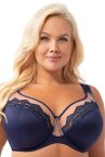 Gorsenia Luisse Soft Comfort -rintaliivit Navy-thumb Kaarituettu, toppaamaton kokokuppinen liivi 65-115, D-P K441-GRA
